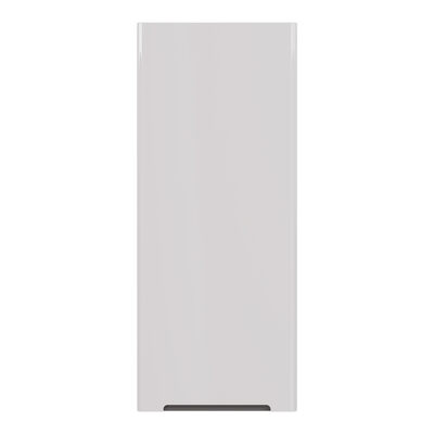 Полупенал Lemark BUNO 35 см подвесной, 1 дверный, правый, цвет планки: Серый, цвет корпуса, фасада: Белый глянец LM04B35PL