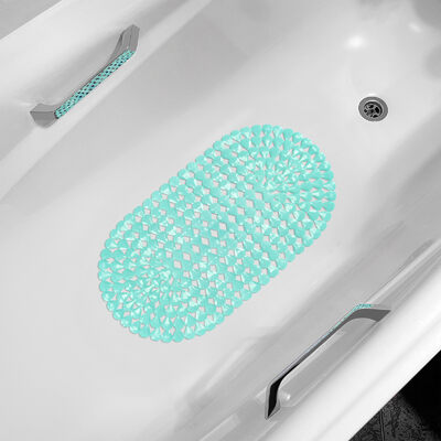 Коврик ВИЛИНА на присосках для ванны КАПЛЯ антискользящ. 38х67см (цвета в ассорт) (6804)