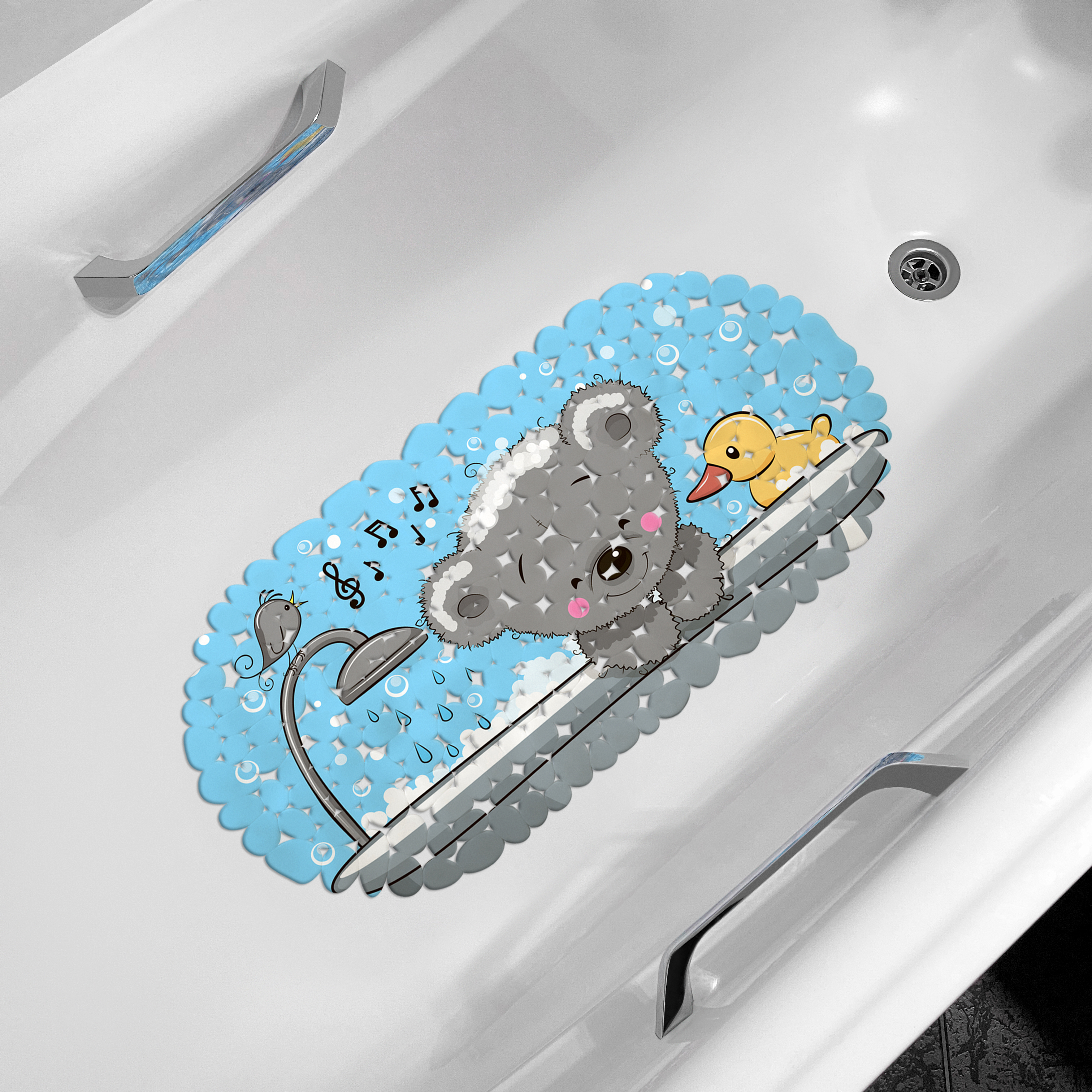 Детский коврик ВИЛИНА на присосках для ванны "ВЕСЁЛОЕ КУПАНИЕ" (7071) микс