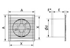 Вентилятор ERA D100 E 100 S C канальный осевой вытяжной с обратным клапаном, с антимоск. сеткой, декор. решетка 